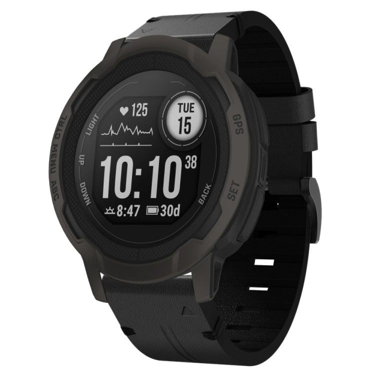 Bracelet de montre en cuir à boucle en acier de 22 mm, For Garmin Fenix 7 Sapphire Solar, For Garmin Fenix 7, For Garmin Fenix 7 Solar, For Garmin EPIX Gen 2, For Garmin Instinct 2, For Garmin Instinct, For Garmin Descent G1, For Garmin Approach S62   ...