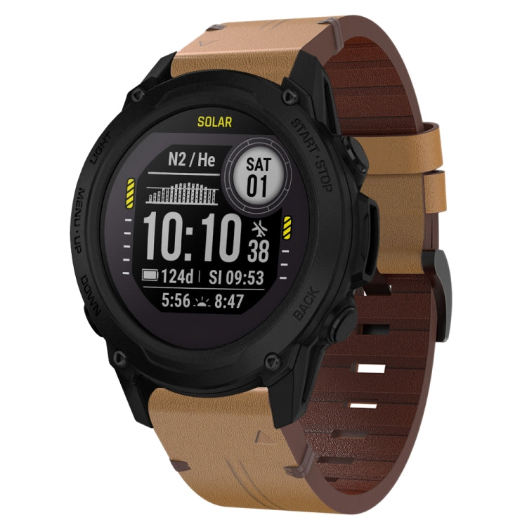 Bracelet de montre en cuir à boucle en acier de 22 mm, For Garmin Fenix 7 Sapphire Solar, For Garmin Fenix 7, For Garmin Fenix 7 Solar, For Garmin EPIX Gen 2, For Garmin Instinct 2, For Garmin Instinct, For Garmin Descent G1, For Garmin Approach S62   ...