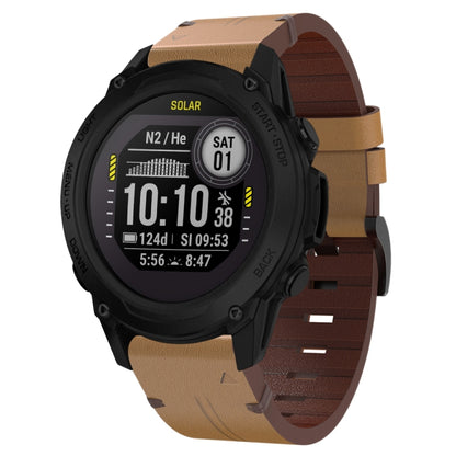 Bracelet de montre en cuir à boucle en acier de 22 mm, For Garmin Fenix 7 Sapphire Solar, For Garmin Fenix 7, For Garmin Fenix 7 Solar, For Garmin EPIX Gen 2, For Garmin Instinct 2, For Garmin Instinct, For Garmin Descent G1, For Garmin Approach S62   ...