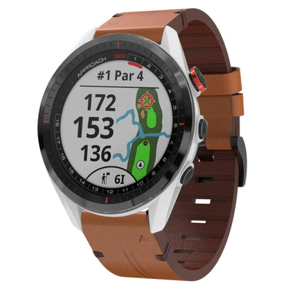 Bracelet de montre en cuir à boucle en acier de 22 mm, For Garmin Fenix 7 Sapphire Solar, For Garmin Fenix 7, For Garmin Fenix 7 Solar, For Garmin EPIX Gen 2, For Garmin Instinct 2, For Garmin Instinct, For Garmin Descent G1, For Garmin Approach S62   ...