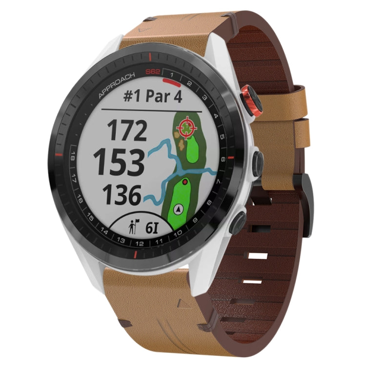 Bracelet de montre en cuir à boucle en acier de 22 mm, For Garmin Fenix 7 Sapphire Solar, For Garmin Fenix 7, For Garmin Fenix 7 Solar, For Garmin EPIX Gen 2, For Garmin Instinct 2, For Garmin Instinct, For Garmin Descent G1, For Garmin Approach S62   ...