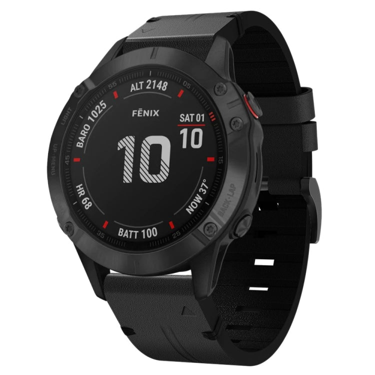 Bracelet de montre en cuir à boucle en acier de 22 mm, For Garmin Fenix 7 Sapphire Solar, For Garmin Fenix 7, For Garmin Fenix 7 Solar, For Garmin EPIX Gen 2, For Garmin Instinct 2, For Garmin Instinct, For Garmin Descent G1, For Garmin Approach S62   ...