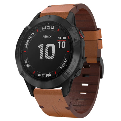 Bracelet de montre en cuir à boucle en acier de 22 mm, For Garmin Fenix 7 Sapphire Solar, For Garmin Fenix 7, For Garmin Fenix 7 Solar, For Garmin EPIX Gen 2, For Garmin Instinct 2, For Garmin Instinct, For Garmin Descent G1, For Garmin Approach S62   ...