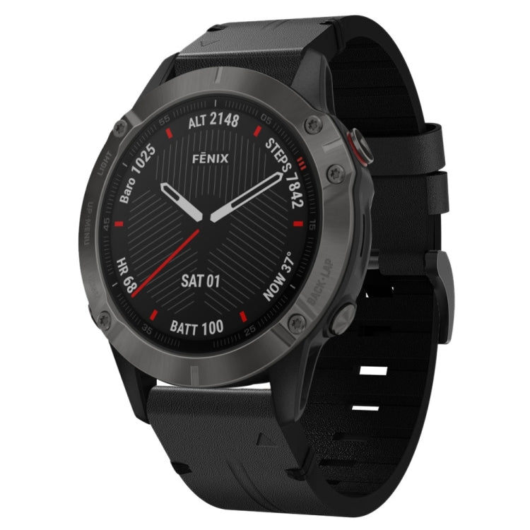 Bracelet de montre en cuir à boucle en acier de 22 mm, For Garmin Fenix 7 Sapphire Solar, For Garmin Fenix 7, For Garmin Fenix 7 Solar, For Garmin EPIX Gen 2, For Garmin Instinct 2, For Garmin Instinct, For Garmin Descent G1, For Garmin Approach S62   ...