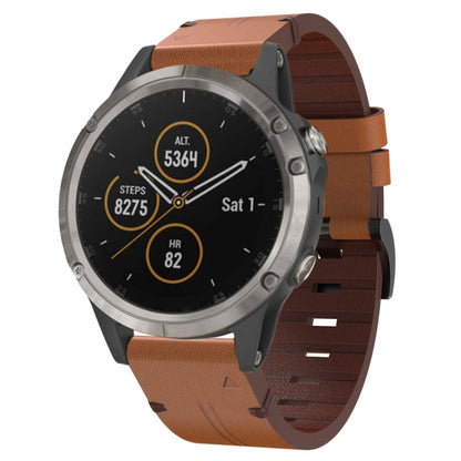 Bracelet de montre en cuir à boucle en acier de 22 mm, For Garmin Fenix 7 Sapphire Solar, For Garmin Fenix 7, For Garmin Fenix 7 Solar, For Garmin EPIX Gen 2, For Garmin Instinct 2, For Garmin Instinct, For Garmin Descent G1, For Garmin Approach S62   ...