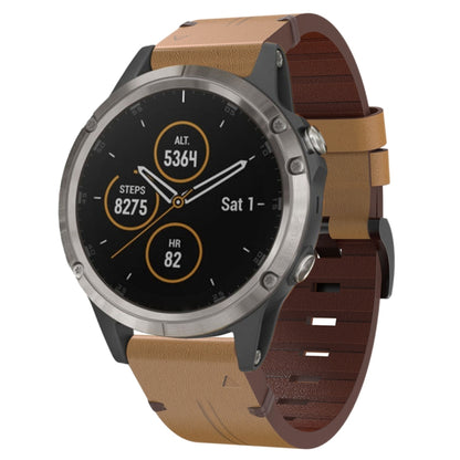 Bracelet de montre en cuir à boucle en acier de 22 mm, For Garmin Fenix 7 Sapphire Solar, For Garmin Fenix 7, For Garmin Fenix 7 Solar, For Garmin EPIX Gen 2, For Garmin Instinct 2, For Garmin Instinct, For Garmin Descent G1, For Garmin Approach S62   ...