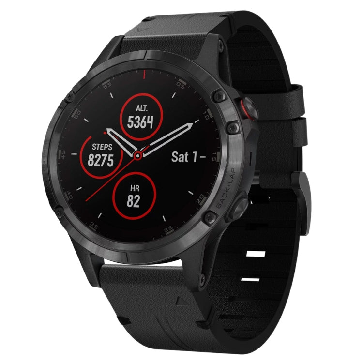 Bracelet de montre en cuir à boucle en acier de 22 mm, For Garmin Fenix 7 Sapphire Solar, For Garmin Fenix 7, For Garmin Fenix 7 Solar, For Garmin EPIX Gen 2, For Garmin Instinct 2, For Garmin Instinct, For Garmin Descent G1, For Garmin Approach S62   ...