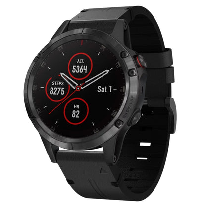Bracelet de montre en cuir à boucle en acier de 22 mm, For Garmin Fenix 7 Sapphire Solar, For Garmin Fenix 7, For Garmin Fenix 7 Solar, For Garmin EPIX Gen 2, For Garmin Instinct 2, For Garmin Instinct, For Garmin Descent G1, For Garmin Approach S62   ...