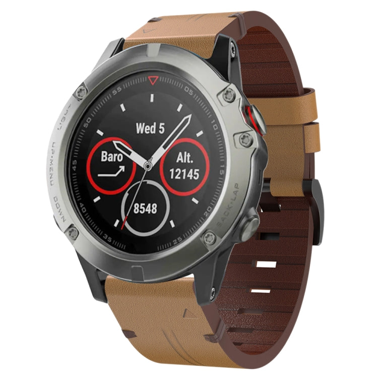 Bracelet de montre en cuir à boucle en acier de 22 mm, For Garmin Fenix 7 Sapphire Solar, For Garmin Fenix 7, For Garmin Fenix 7 Solar, For Garmin EPIX Gen 2, For Garmin Instinct 2, For Garmin Instinct, For Garmin Descent G1, For Garmin Approach S62   ...