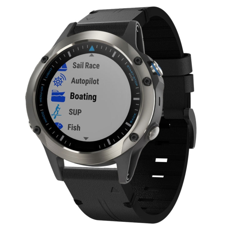 Bracelet de montre en cuir à boucle en acier de 22 mm, For Garmin Fenix 7 Sapphire Solar, For Garmin Fenix 7, For Garmin Fenix 7 Solar, For Garmin EPIX Gen 2, For Garmin Instinct 2, For Garmin Instinct, For Garmin Descent G1, For Garmin Approach S62   ...