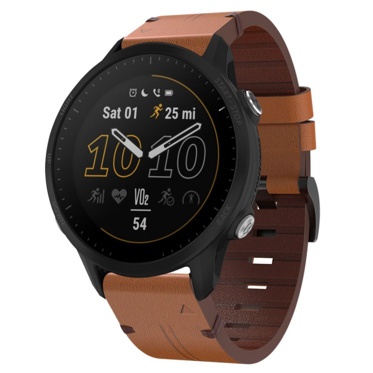 Bracelet de montre en cuir à boucle en acier de 22 mm, For Garmin Fenix 7 Sapphire Solar, For Garmin Fenix 7, For Garmin Fenix 7 Solar, For Garmin EPIX Gen 2, For Garmin Instinct 2, For Garmin Instinct, For Garmin Descent G1, For Garmin Approach S62   ...