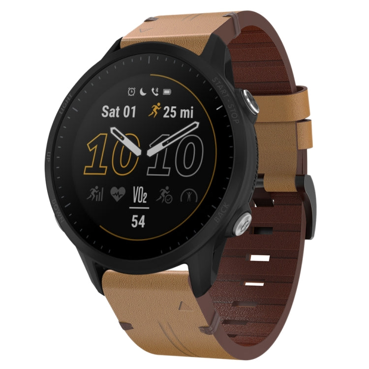 Bracelet de montre en cuir à boucle en acier de 22 mm, For Garmin Fenix 7 Sapphire Solar, For Garmin Fenix 7, For Garmin Fenix 7 Solar, For Garmin EPIX Gen 2, For Garmin Instinct 2, For Garmin Instinct, For Garmin Descent G1, For Garmin Approach S62   ...