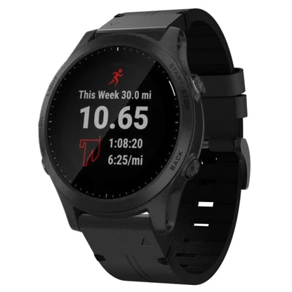 Bracelet de montre en cuir à boucle en acier de 22 mm, For Garmin Fenix 7 Sapphire Solar, For Garmin Fenix 7, For Garmin Fenix 7 Solar, For Garmin EPIX Gen 2, For Garmin Instinct 2, For Garmin Instinct, For Garmin Descent G1, For Garmin Approach S62   ...