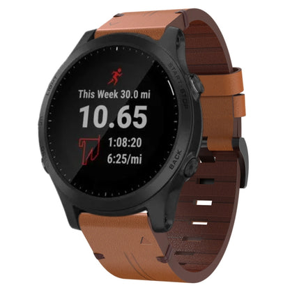 Bracelet de montre en cuir à boucle en acier de 22 mm, For Garmin Fenix 7 Sapphire Solar, For Garmin Fenix 7, For Garmin Fenix 7 Solar, For Garmin EPIX Gen 2, For Garmin Instinct 2, For Garmin Instinct, For Garmin Descent G1, For Garmin Approach S62   ...