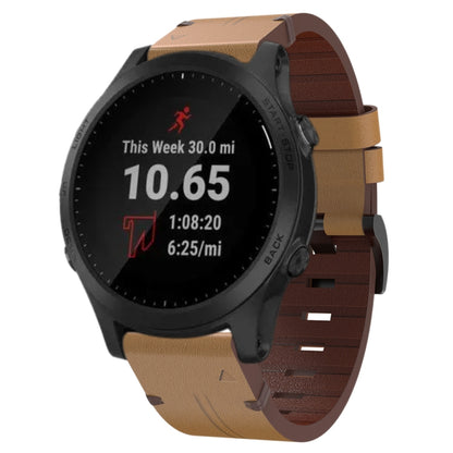 Bracelet de montre en cuir à boucle en acier de 22 mm, For Garmin Fenix 7 Sapphire Solar, For Garmin Fenix 7, For Garmin Fenix 7 Solar, For Garmin EPIX Gen 2, For Garmin Instinct 2, For Garmin Instinct, For Garmin Descent G1, For Garmin Approach S62   ...