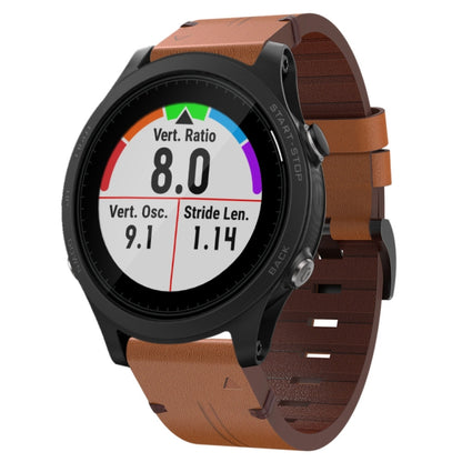 Bracelet de montre en cuir à boucle en acier de 22 mm, For Garmin Fenix 7 Sapphire Solar, For Garmin Fenix 7, For Garmin Fenix 7 Solar, For Garmin EPIX Gen 2, For Garmin Instinct 2, For Garmin Instinct, For Garmin Descent G1, For Garmin Approach S62   ...