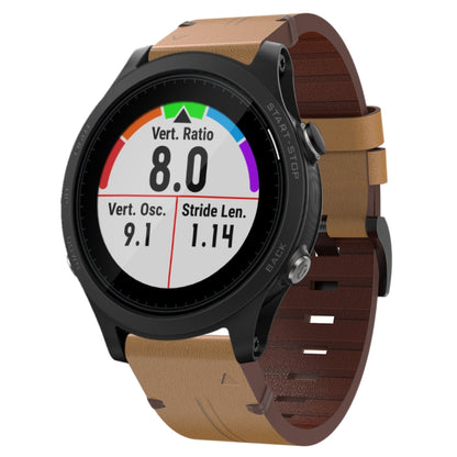 Bracelet de montre en cuir à boucle en acier de 22 mm, For Garmin Fenix 7 Sapphire Solar, For Garmin Fenix 7, For Garmin Fenix 7 Solar, For Garmin EPIX Gen 2, For Garmin Instinct 2, For Garmin Instinct, For Garmin Descent G1, For Garmin Approach S62   ...