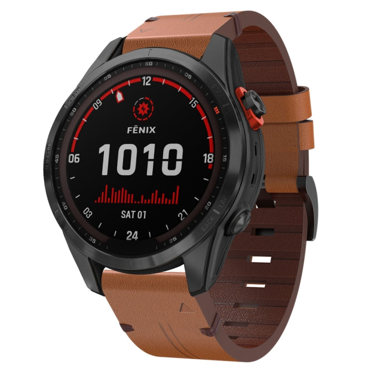 Bracelet de montre en cuir à boucle en acier de 20 mm, For Garmin Fenix 7S, For Garmin Fenix 7S Solar, For Garmin Fenix 7S Sapphire Solar, For Garmin Instinct 2S, For Garmin Fenix 6S, For Garmin Fenix 6S Pro, For Garmin Fenix 5S, For Garmin Fenix 5S Plus