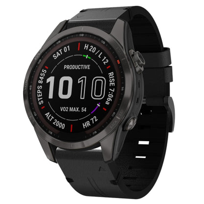 Bracelet de montre en cuir à boucle en acier de 20 mm, For Garmin Fenix 7S, For Garmin Fenix 7S Solar, For Garmin Fenix 7S Sapphire Solar, For Garmin Instinct 2S, For Garmin Fenix 6S, For Garmin Fenix 6S Pro, For Garmin Fenix 5S, For Garmin Fenix 5S Plus