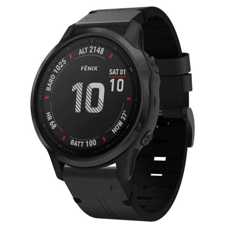 Bracelet de montre en cuir à boucle en acier de 20 mm, For Garmin Fenix 7S, For Garmin Fenix 7S Solar, For Garmin Fenix 7S Sapphire Solar, For Garmin Instinct 2S, For Garmin Fenix 6S, For Garmin Fenix 6S Pro, For Garmin Fenix 5S, For Garmin Fenix 5S Plus