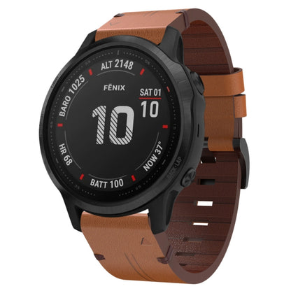 Bracelet de montre en cuir à boucle en acier de 20 mm, For Garmin Fenix 7S, For Garmin Fenix 7S Solar, For Garmin Fenix 7S Sapphire Solar, For Garmin Instinct 2S, For Garmin Fenix 6S, For Garmin Fenix 6S Pro, For Garmin Fenix 5S, For Garmin Fenix 5S Plus