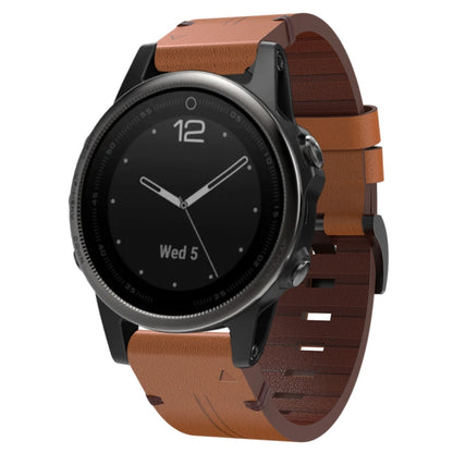 Bracelet de montre en cuir à boucle en acier de 20 mm, For Garmin Fenix 7S, For Garmin Fenix 7S Solar, For Garmin Fenix 7S Sapphire Solar, For Garmin Instinct 2S, For Garmin Fenix 6S, For Garmin Fenix 6S Pro, For Garmin Fenix 5S, For Garmin Fenix 5S Plus