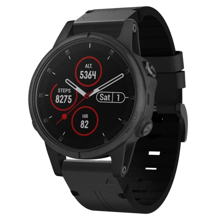 Bracelet de montre en cuir à boucle en acier de 20 mm, For Garmin Fenix 7S, For Garmin Fenix 7S Solar, For Garmin Fenix 7S Sapphire Solar, For Garmin Instinct 2S, For Garmin Fenix 6S, For Garmin Fenix 6S Pro, For Garmin Fenix 5S, For Garmin Fenix 5S Plus
