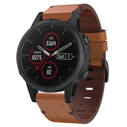 Bracelet de montre en cuir à boucle en acier de 20 mm, For Garmin Fenix 7S, For Garmin Fenix 7S Solar, For Garmin Fenix 7S Sapphire Solar, For Garmin Instinct 2S, For Garmin Fenix 6S, For Garmin Fenix 6S Pro, For Garmin Fenix 5S, For Garmin Fenix 5S Plus