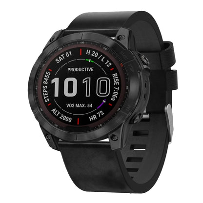 Bracelet de montre en cuir à boucle en acier de 26 mm, For Garmin Fenix 7X, For Garmin Fenix 7X Solar, For Garmin Tactix 7, For Garmin Tactix 7Pro, For Garmin Tactix Delta, For Garmin Enduro 2, For Garmin Fenix 6X, For Garmin Fenix 6X Pro              ...