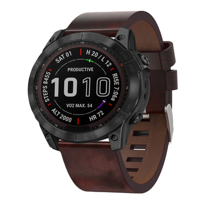 Bracelet de montre en cuir à boucle en acier de 26 mm, For Garmin Fenix 7X, For Garmin Fenix 7X Solar, For Garmin Tactix 7, For Garmin Tactix 7Pro, For Garmin Tactix Delta, For Garmin Enduro 2, For Garmin Fenix 6X, For Garmin Fenix 6X Pro              ...