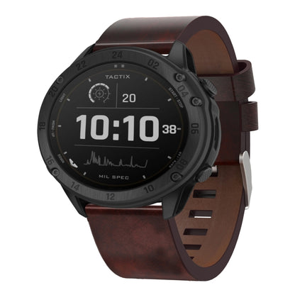 Bracelet de montre en cuir à boucle en acier de 26 mm, For Garmin Fenix 7X, For Garmin Fenix 7X Solar, For Garmin Tactix 7, For Garmin Tactix 7Pro, For Garmin Tactix Delta, For Garmin Enduro 2, For Garmin Fenix 6X, For Garmin Fenix 6X Pro              ...