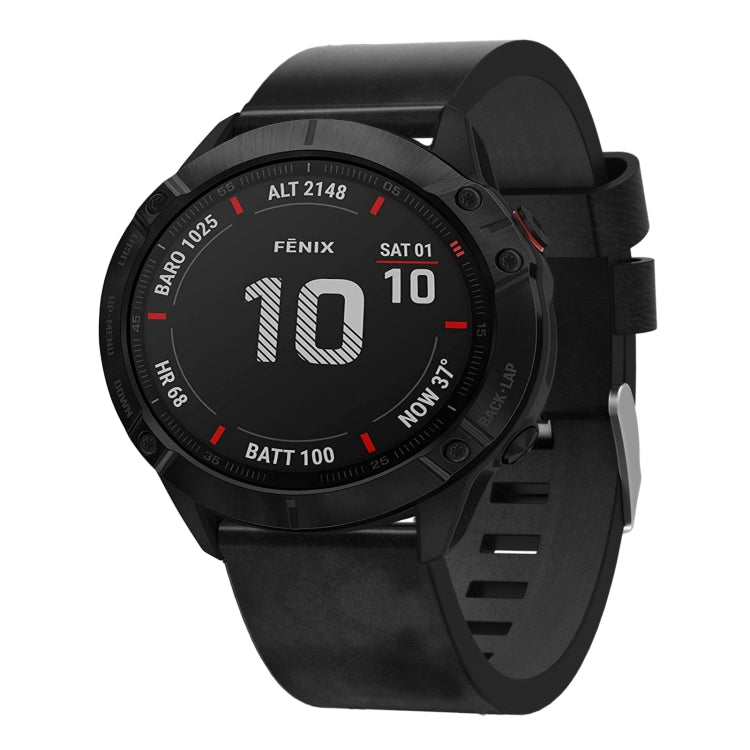 Bracelet de montre en cuir à boucle en acier de 26 mm, For Garmin Fenix 7X, For Garmin Fenix 7X Solar, For Garmin Tactix 7, For Garmin Tactix 7Pro, For Garmin Tactix Delta, For Garmin Enduro 2, For Garmin Fenix 6X, For Garmin Fenix 6X Pro              ...