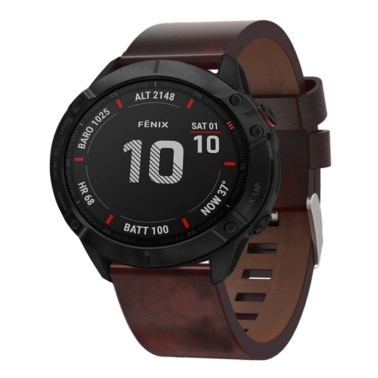 Bracelet de montre en cuir à boucle en acier de 26 mm, For Garmin Fenix 7X, For Garmin Fenix 7X Solar, For Garmin Tactix 7, For Garmin Tactix 7Pro, For Garmin Tactix Delta, For Garmin Enduro 2, For Garmin Fenix 6X, For Garmin Fenix 6X Pro              ...