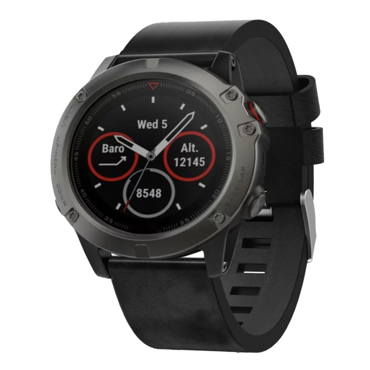 Bracelet de montre en cuir à boucle en acier de 26 mm, For Garmin Fenix 7X, For Garmin Fenix 7X Solar, For Garmin Tactix 7, For Garmin Tactix 7Pro, For Garmin Tactix Delta, For Garmin Enduro 2, For Garmin Fenix 6X, For Garmin Fenix 6X Pro              ...