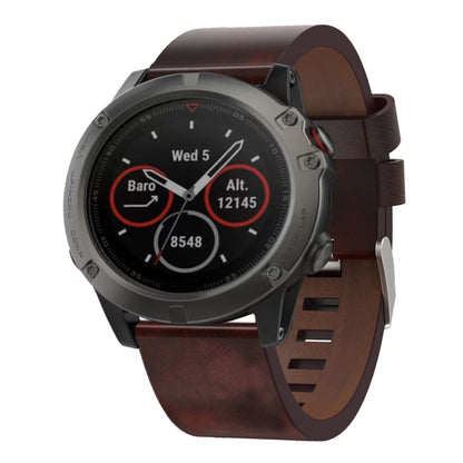 Bracelet de montre en cuir à boucle en acier de 26 mm, For Garmin Fenix 7X, For Garmin Fenix 7X Solar, For Garmin Tactix 7, For Garmin Tactix 7Pro, For Garmin Tactix Delta, For Garmin Enduro 2, For Garmin Fenix 6X, For Garmin Fenix 6X Pro              ...