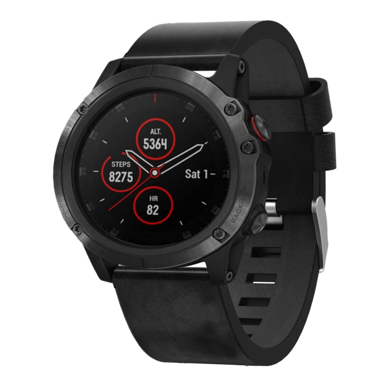 Bracelet de montre en cuir à boucle en acier de 26 mm, For Garmin Fenix 7X, For Garmin Fenix 7X Solar, For Garmin Tactix 7, For Garmin Tactix 7Pro, For Garmin Tactix Delta, For Garmin Enduro 2, For Garmin Fenix 6X, For Garmin Fenix 6X Pro              ...