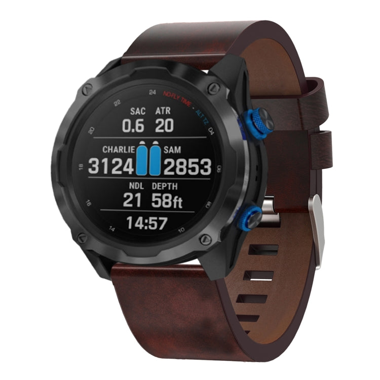 Bracelet de montre en cuir à boucle en acier de 26 mm, For Garmin Fenix 7X, For Garmin Fenix 7X Solar, For Garmin Tactix 7, For Garmin Tactix 7Pro, For Garmin Tactix Delta, For Garmin Enduro 2, For Garmin Fenix 6X, For Garmin Fenix 6X Pro              ...