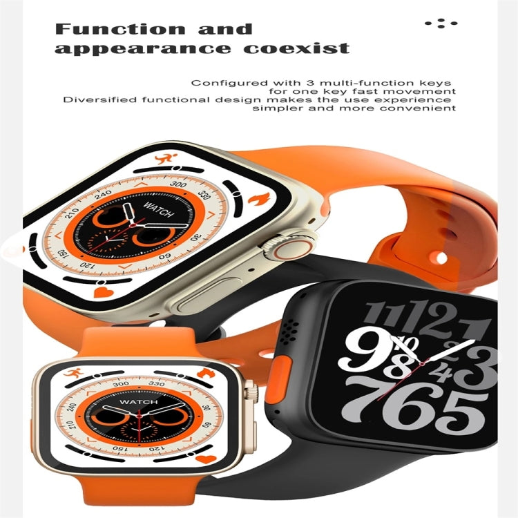 Montre intelligente à écran couleur S8 Ultra 1,81 pouces, prise en charge de la surveillance de la fréquence cardiaque/surveillance de la pression artérielle