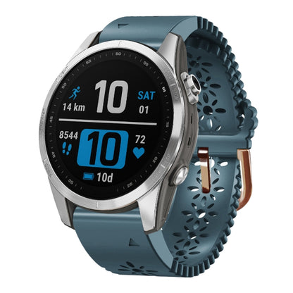 Bracelet de montre en silicone pour femme 20 mm avec poinçon dentelle, For Garmin Fenix 7S, For Garmin Fenix 7S Solar, For Garmin Fenix 7S Sapphire Solar, For Garmin Instinct 2S, For Garmin Fenix 6S, For Garmin Fenix 6S Pro, For Garmin Fenix 5S