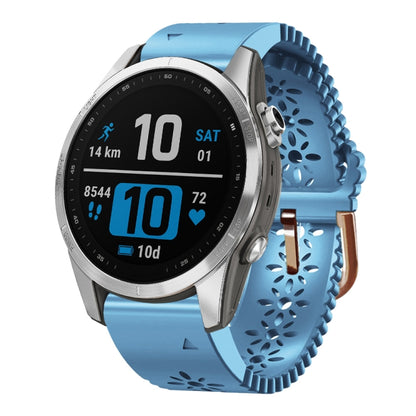 Bracelet de montre en silicone pour femme 20 mm avec poinçon dentelle, For Garmin Fenix 7S, For Garmin Fenix 7S Solar, For Garmin Fenix 7S Sapphire Solar, For Garmin Instinct 2S, For Garmin Fenix 6S, For Garmin Fenix 6S Pro, For Garmin Fenix 5S