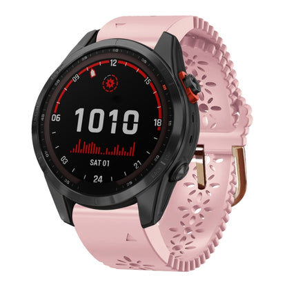 Bracelet de montre en silicone pour femme 20 mm avec poinçon dentelle, For Garmin Fenix 7S, For Garmin Fenix 7S Solar, For Garmin Fenix 7S Sapphire Solar, For Garmin Instinct 2S, For Garmin Fenix 6S, For Garmin Fenix 6S Pro, For Garmin Fenix 5S