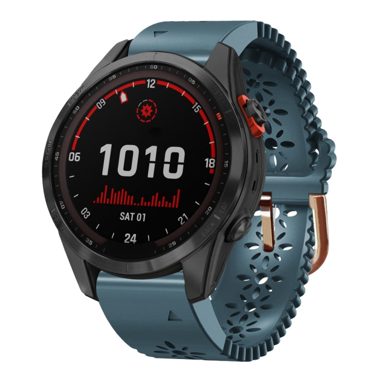 Bracelet de montre en silicone pour femme 20 mm avec poinçon dentelle, For Garmin Fenix 7S, For Garmin Fenix 7S Solar, For Garmin Fenix 7S Sapphire Solar, For Garmin Instinct 2S, For Garmin Fenix 6S, For Garmin Fenix 6S Pro, For Garmin Fenix 5S