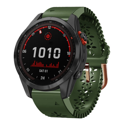 Bracelet de montre en silicone pour femme 20 mm avec poinçon dentelle, For Garmin Fenix 7S, For Garmin Fenix 7S Solar, For Garmin Fenix 7S Sapphire Solar, For Garmin Instinct 2S, For Garmin Fenix 6S, For Garmin Fenix 6S Pro, For Garmin Fenix 5S