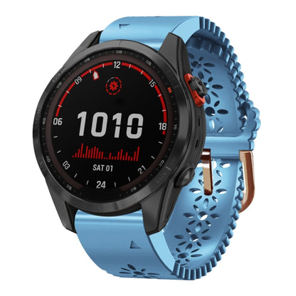 Bracelet de montre en silicone pour femme 20 mm avec poinçon dentelle, For Garmin Fenix 7S, For Garmin Fenix 7S Solar, For Garmin Fenix 7S Sapphire Solar, For Garmin Instinct 2S, For Garmin Fenix 6S, For Garmin Fenix 6S Pro, For Garmin Fenix 5S