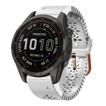 Bracelet de montre en silicone pour femme 20 mm avec poinçon dentelle, For Garmin Fenix 7S, For Garmin Fenix 7S Solar, For Garmin Fenix 7S Sapphire Solar, For Garmin Instinct 2S, For Garmin Fenix 6S, For Garmin Fenix 6S Pro, For Garmin Fenix 5S