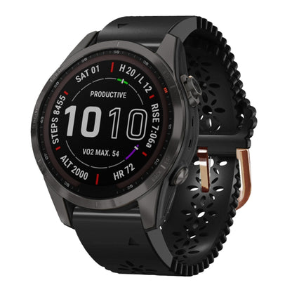 Bracelet de montre en silicone pour femme 20 mm avec poinçon dentelle, For Garmin Fenix 7S, For Garmin Fenix 7S Solar, For Garmin Fenix 7S Sapphire Solar, For Garmin Instinct 2S, For Garmin Fenix 6S, For Garmin Fenix 6S Pro, For Garmin Fenix 5S