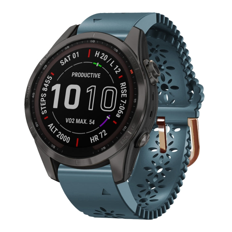 Bracelet de montre en silicone pour femme 20 mm avec poinçon dentelle, For Garmin Fenix 7S, For Garmin Fenix 7S Solar, For Garmin Fenix 7S Sapphire Solar, For Garmin Instinct 2S, For Garmin Fenix 6S, For Garmin Fenix 6S Pro, For Garmin Fenix 5S