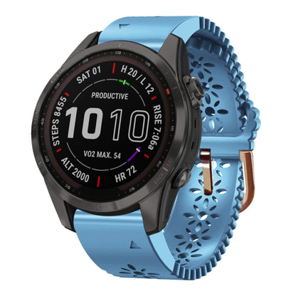 Bracelet de montre en silicone pour femme 20 mm avec poinçon dentelle, For Garmin Fenix 7S, For Garmin Fenix 7S Solar, For Garmin Fenix 7S Sapphire Solar, For Garmin Instinct 2S, For Garmin Fenix 6S, For Garmin Fenix 6S Pro, For Garmin Fenix 5S