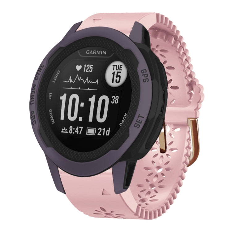 Bracelet de montre en silicone pour femme 20 mm avec poinçon dentelle, For Garmin Fenix 7S, For Garmin Fenix 7S Solar, For Garmin Fenix 7S Sapphire Solar, For Garmin Instinct 2S, For Garmin Fenix 6S, For Garmin Fenix 6S Pro, For Garmin Fenix 5S