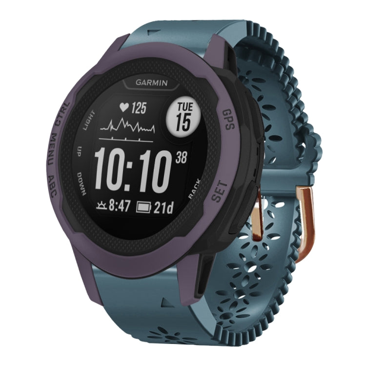 Bracelet de montre en silicone pour femme 20 mm avec poinçon dentelle, For Garmin Fenix 7S, For Garmin Fenix 7S Solar, For Garmin Fenix 7S Sapphire Solar, For Garmin Instinct 2S, For Garmin Fenix 6S, For Garmin Fenix 6S Pro, For Garmin Fenix 5S